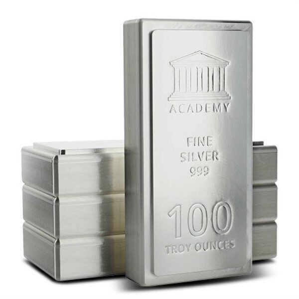 100 oz Academy Stacker Silver Bar (New) - Image 2