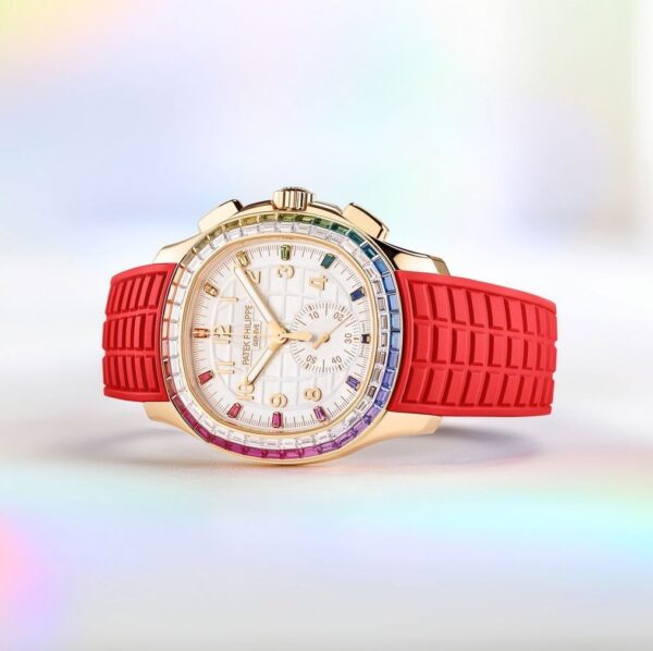 Buy Patek Philippe 7968/300R-001 Aquanaut Luce Rainbow Chronograph Rose Gold Diamond/Gems Mother of Pearl Sapphire - Image 5
