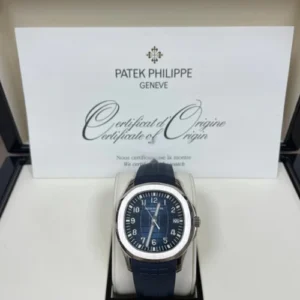 Patek Philippe Aquanaut 5168G 20th Anniversary White Gold Blue Dial