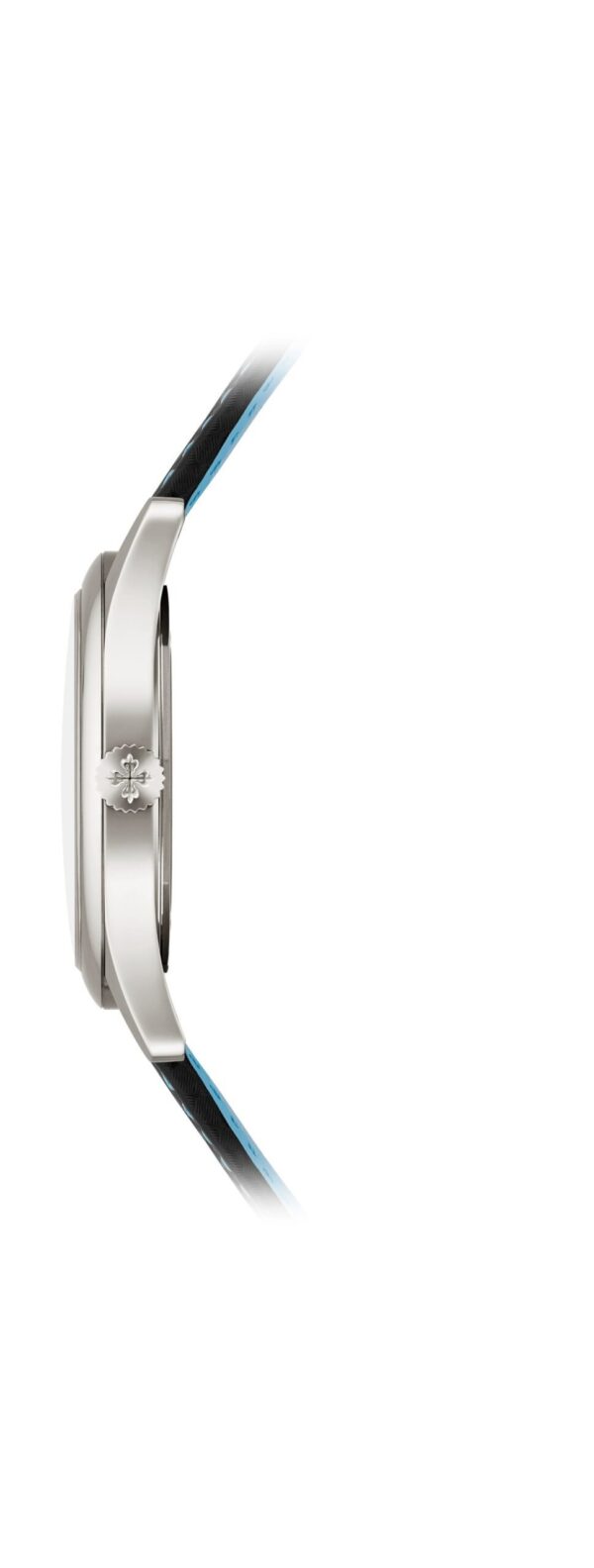Buy Patek Philippe 6007G-011 Calatrava Date Sweep Seconds White Gold Black Carbon Motif Dial Sky Blue - Image 7