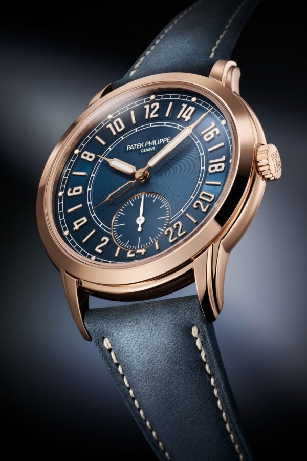 Buy Patek Philippe 5224R-001 Complications Calatrava 24-Hour Display Travel Time Rose Gold Blue Dial - Image 10