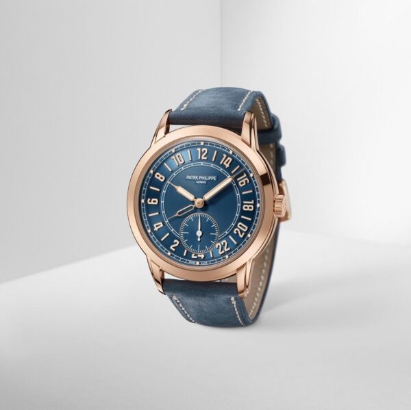 Buy Patek Philippe 5224R-001 Complications Calatrava 24-Hour Display Travel Time Rose Gold Blue Dial - Image 12