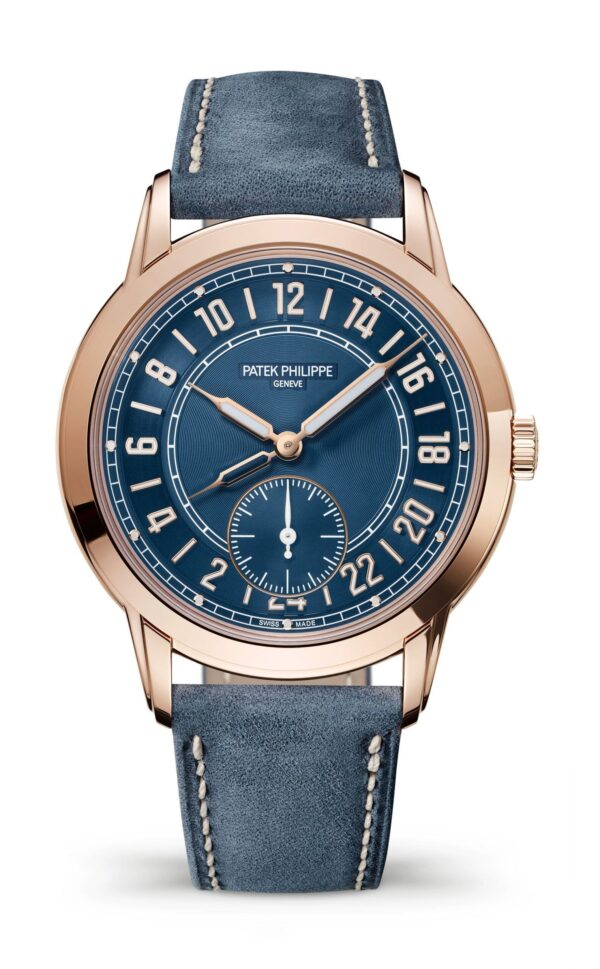 Buy Patek Philippe 5224R-001 Complications Calatrava 24-Hour Display Travel Time Rose Gold Blue Dial - Image 11