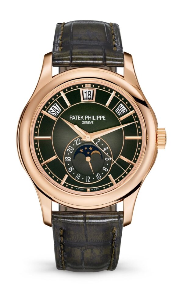 Buy Patek Philippe 5205R-011 Complications Annual Calendar Moon Phases Rose Gold Olive Green Dial - Image 10