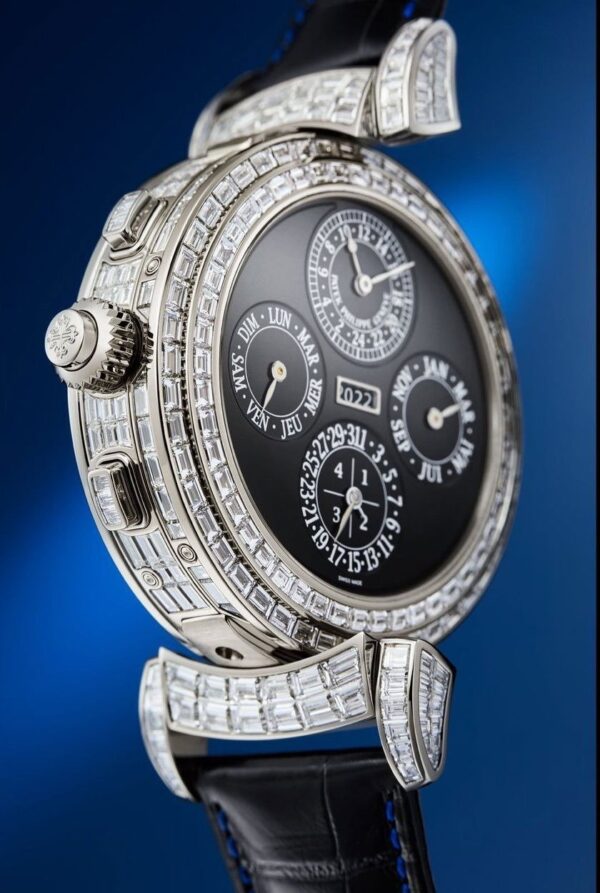 Buy Patek Philippe 6300/401G-001 Grand Complications Grandmaster Chime Haute Joaillerie White Gold Black Dial Sapphire/Diamond Set Bezel - Image 3