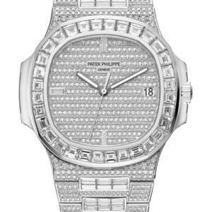 Buy Patek Philippe 5719/10G Nautilus Date Sweep Seconds White Gold/Diamonds Dial & Bezel
